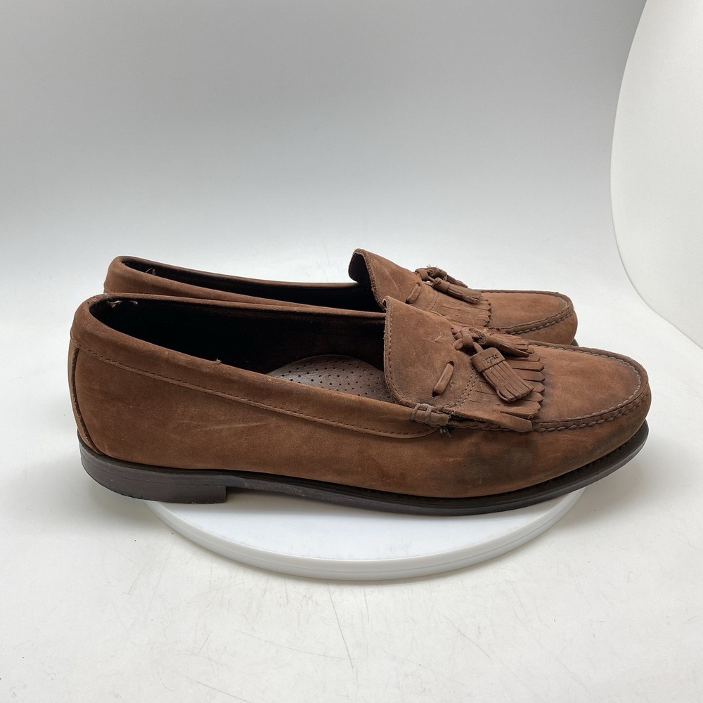 Vintage Dexter Loafers Mens 13 Brown Leather Slip On Tassel Academia Preppy